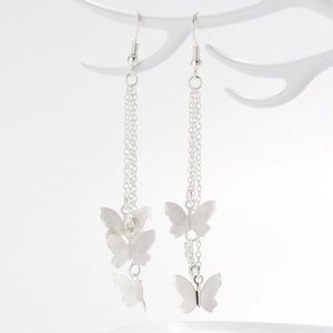 Butterfly drop earrings